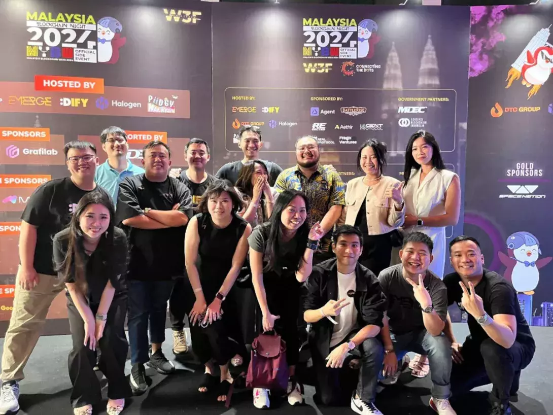 Team members from DIFY and EMERGE Group showing up in force to  make Malaysia Blockchain Night 2024 a success.